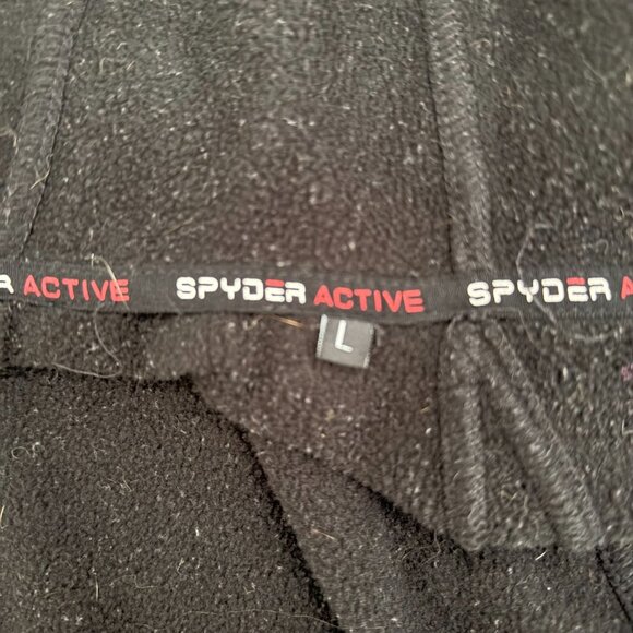 Spyder Black Full-Zip Performance Hoodie Jacket | Women’s Size Large - Picture 9 of 9